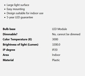 Plafoniera LED design liniar Wilmington 90,5cm