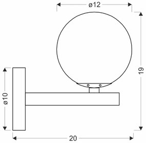 Lampă de perete KAMA 1xG9/28W/230V negru/negru fumuriu