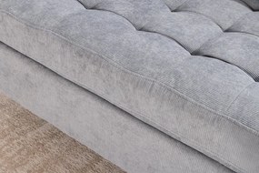 Coltar modern, Catifea raiata, Gri, STOCKHOLM 220cm