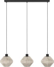 Eglo 44001 - Lustru suspendat cu cablu MIDSUMER, 3xE27/40W/230V, crem