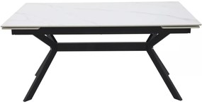 Masa extensibila Imperia alb/negru L160-220xl90