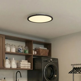 Panou LED inteligent negru 40cm incl. LED Dim to Warm cu telecomandă - Knob