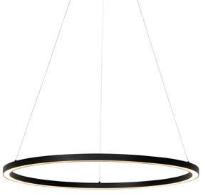 Lampă suspendată neagră 80 cm cu LED inclus, reglabil în 3 trepte - Girello