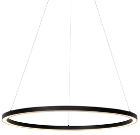 Lampă suspendată neagră 80 cm cu LED inclus, reglabil în 3 trepte - Girello