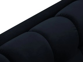 Colțar tapițat Bali, Albastru închis/5 locuri/picioare gold/partea stângă/ L293 x l185 x h75
