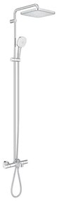 Coloana de dus cu termostat Grohe Tempesta 250 Cube finisaj crom lucios