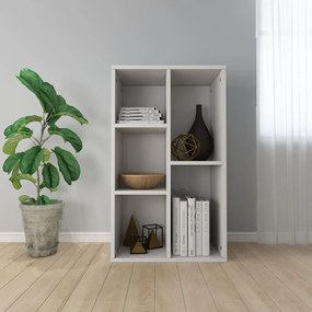 vidaXL Bibliotecă/Dulap, alb extralucios, 50x25x80 cm, lemn prelucrat