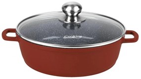 Cratiță din aluminiu cu capac 28x7.5 cm, 4.1L – Cooking by Heinner, Colecția Calabria HR-JLG-J28JCR, potrivită pentru plite și inducție