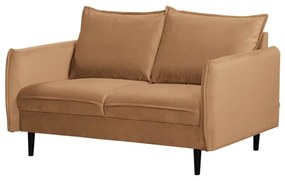 Canapea maro cu tapițerie din catifea 138 cm Juli – Ropez