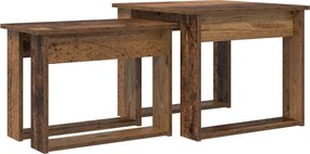 vidaXL Set de măsuțe de cafea 2 pcs Lemn vechi Lemn compozit