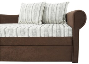 Divan extensibil, maro/bej/auriu/model, dreapta, AGA D