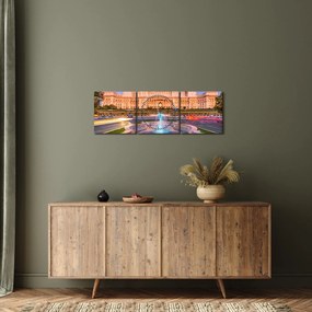 Tablou - București, România (cu ceas) (90x30 cm)