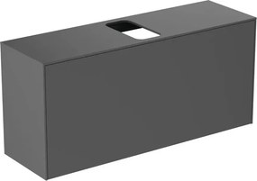 Dulap baza suspendat Ideal Standard Atelier Conca 1 sertar si blat cu decupaj central 120 cm antracit mat