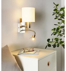 Aplică de perete albă/argintie LED PASTERI – EGLO