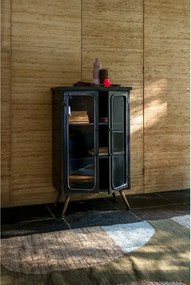 Vitrină neagră din metal 60x100x35 cm Denza – Dutchbone