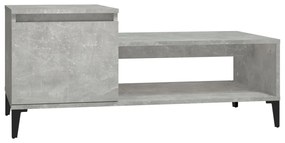 vidaXL Măsuță de cafea, gri beton, 100x50x45 cm, lemn prelucrat