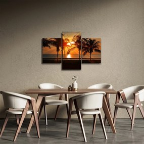 Tablou cu palmier în apus de soare (90x60 cm)