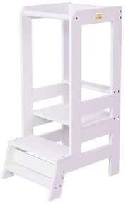 Turn de învățare alb din lemn de pin Montessori – Meowbaby