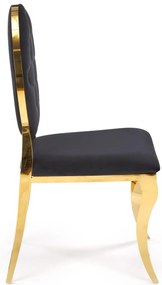 Scaun sufragerie Regino (negru + auriu). 1123671