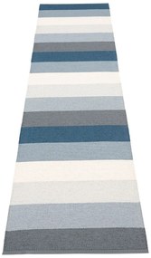 Covor tip traversă pentru interior și exterior albastru/crem 70x300 cm Molly Ocean Grey – Pappelina