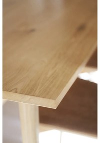 Masă de dining natural cu aspect de lemn de stejar 100x220 cm Plainfield – Rowico