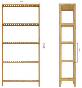 Deuba Raft din bambus 130x60x26 cm