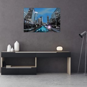 Tablou cu oraș nocturn (90x60 cm)