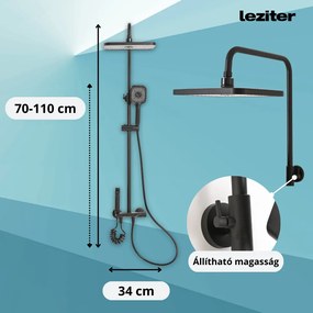 Set de duș multifuncțional Eliz negru