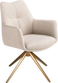 Scaun modern pivotant tesatura Crem