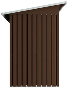 Magazie de gradina din metal , maro, 194 x 121 x 181 cm, otel