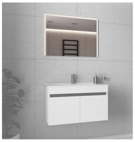 Dulap Baie FIGARO L-80 Oglinda Alb