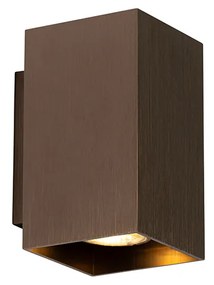 Aplică modernă din bronz întunecat pătrat cu 2 lumini - Sandy