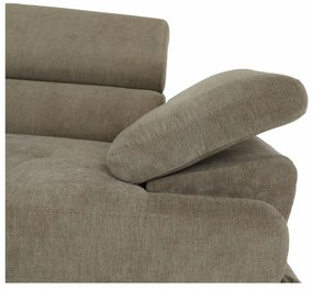 Colţar, material textil melir gri deschis, model stânga, BUTON P