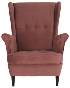 Fotoliu tesatura Culoare roz vintage/nuc, RUFINO NEW