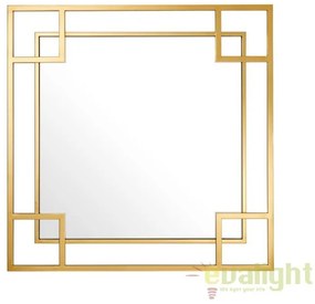 Oglinda decorativa moderna cu rama din metal Morris auriu 109855 HZ