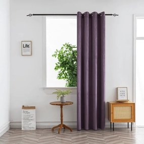 Draperie opaca DUNES VELVET 140x250 cm, mov Agatat: Inele metalice