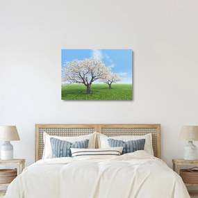 Tablou pe sticlă cu copaci (70x50 cm)