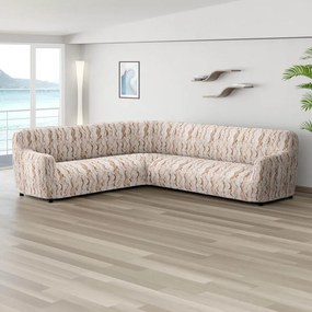 Huse bielastice OCEANO NOU bej colțar (l. 350 - 530 cm)