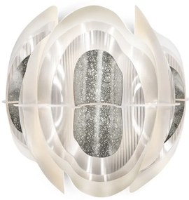 Aplica moderna design Art Deco realizata manual Fiordlys Silver