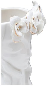 Vază din porțelan Mauro Ferretti Cute Woman, alb