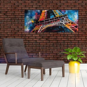 Tablou - Pictură a Turnului Eiffel II. (120x50 cm)