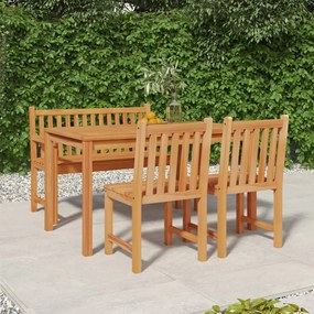 3157151 vidaXL Set mobilier pentru grădină, 4 piese, lemn masiv de tec
