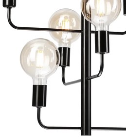 Lustră pe lanț ORLANDO 8xE27/60W/230V neagră