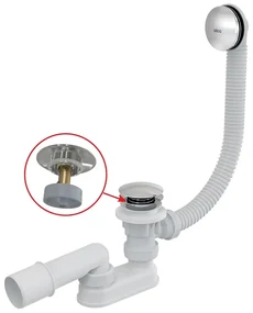 Instalatie de cada, Alcadrain, cu ventil click-clack, crom