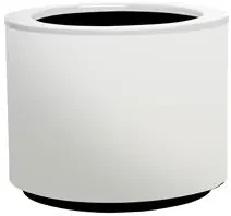 Ghiveci cilindric cu auto-irrigare STEEL PLUS, diferite variante - Hobby Flower Dimensiuni: Ø 35 x 35, Culoare: albume