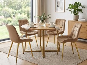 Maro scaun bucatarie BERA din catifea cu picioare aurii