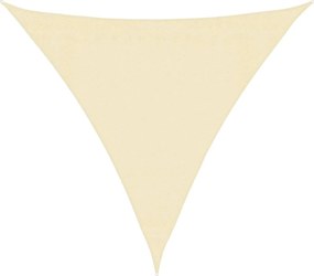 vidaXL Pânză parasolar, crem, 3x3x3 m, HDPE, 160 g/m²