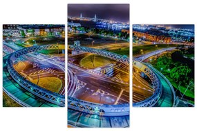 Tablou panorama orașului nocturn (90x60 cm)