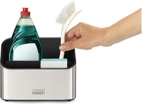 Suport pentru accesorii de spălat argintiu lucios din metal Surface – Joseph Joseph