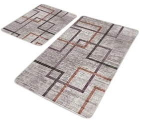 Covorașe de baie gri 2 buc. din catifea 60x100 cm – Mila Home